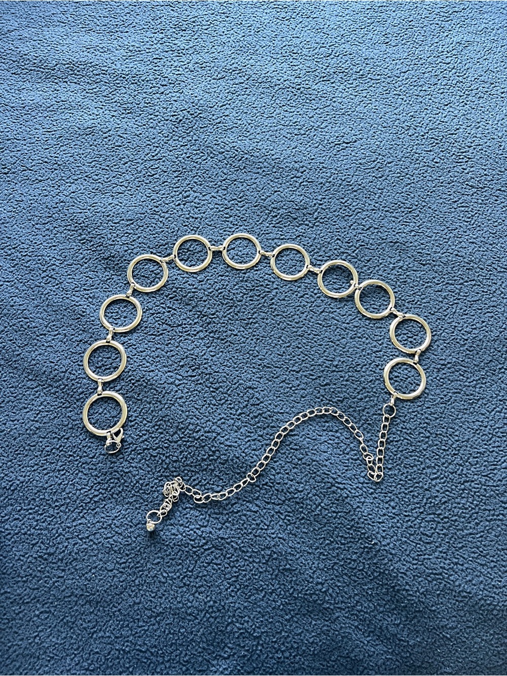 Silver Circle Link Women's Belt Chain - Silver